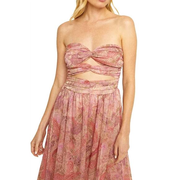 MISA Los Angeles Arianne Dress Sleeveless Romantic Midi Chiffon Boho NWT S $470 - Picture 5 of 5